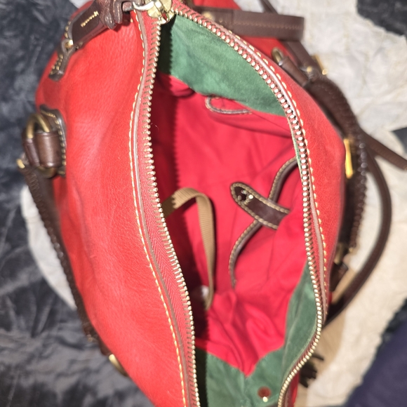 Dooney & Bourke Red Leather Florentine Large Sachel - Picture 10 of 12